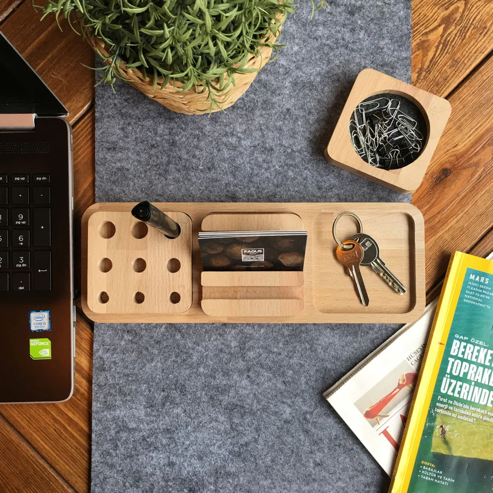 Fagus Wood - Moduler Desk Accessory, Phone Holder - Letafet