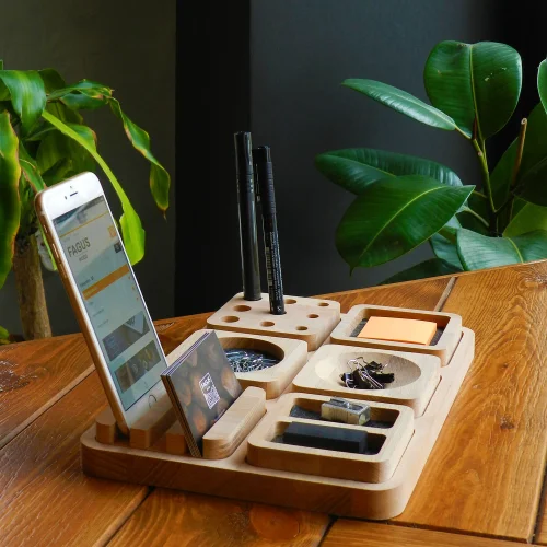 Fagus Wood - Modular Desk Organizer - Arayende