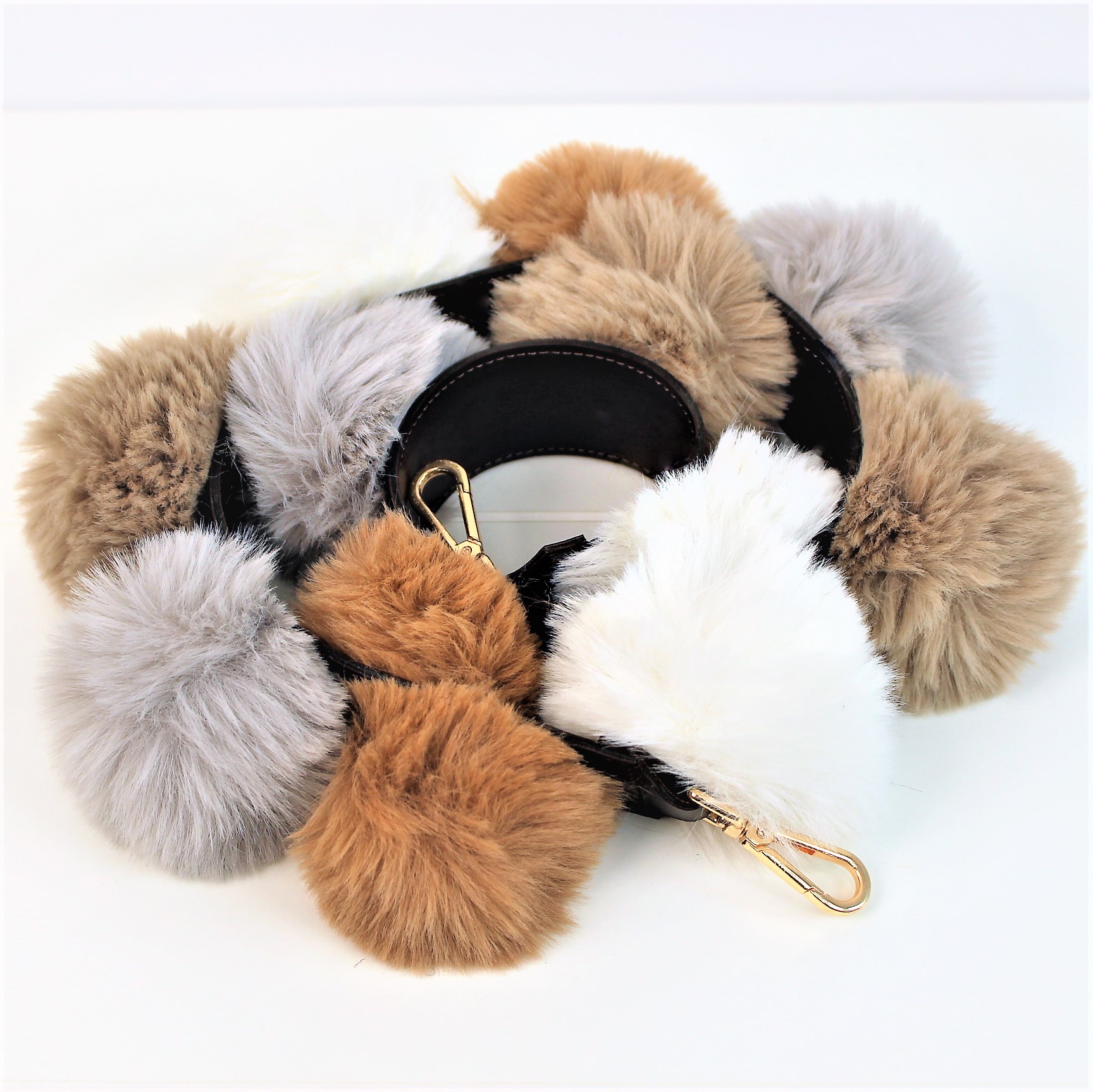 Bag Hanger Mix Color Faux Fur