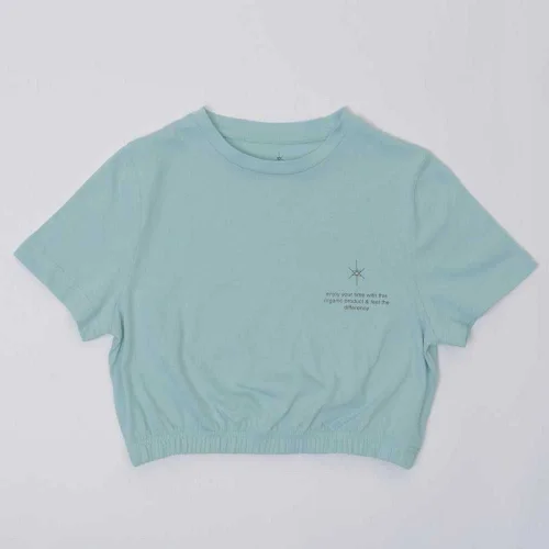 Aslı Yarış - Aka Kız Çocuk Kısa Kollu Crop T-shirt