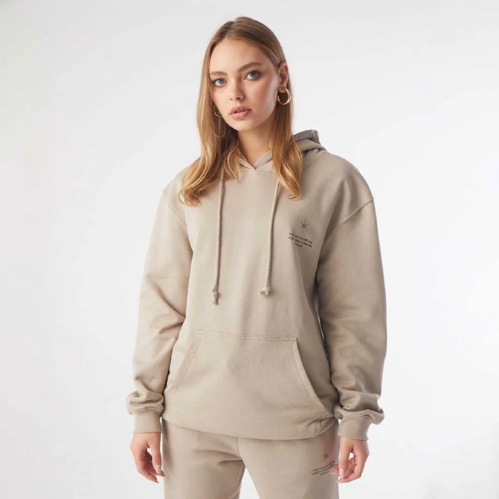 Neutral-Colored Hoodie for a Clean Canvas