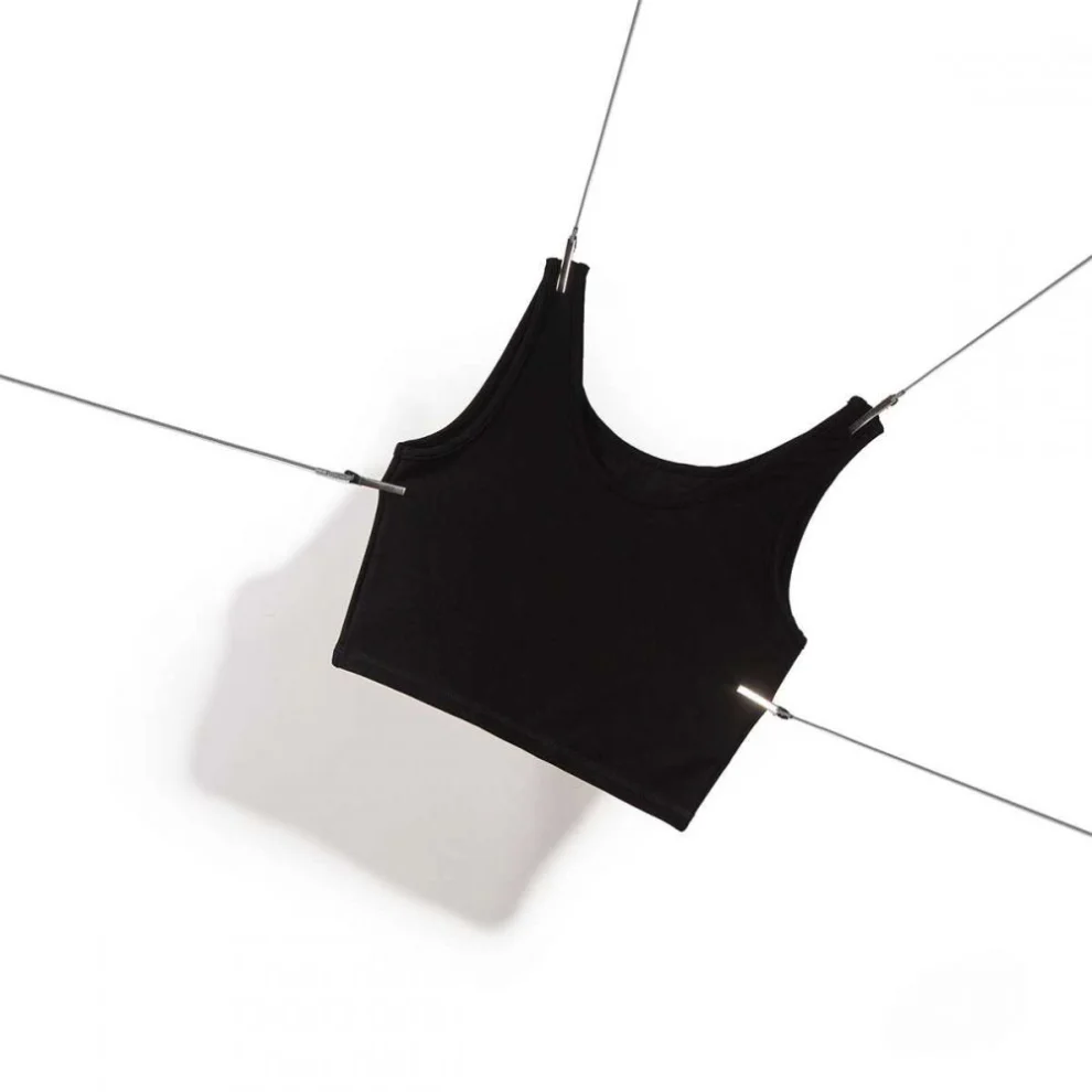 Aslı Yarış - Logo-print Black Bra - Il