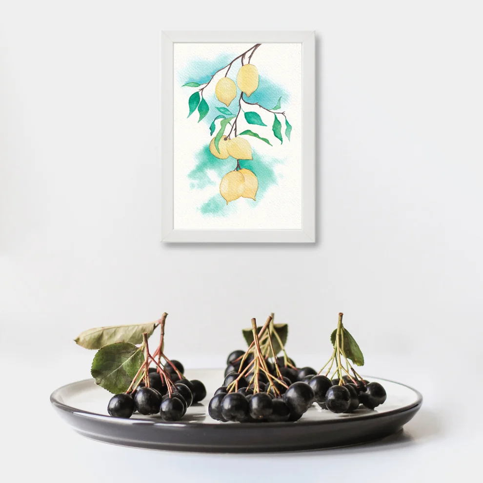 Atelier Dma - Watercolor Fruit & Plant Set - Art Print