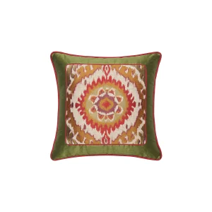 Applique Detailed Silk Shantung Cushion - Il