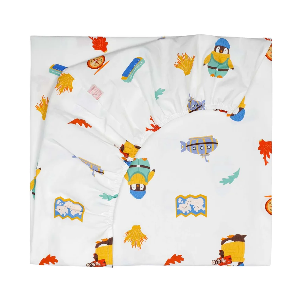 Jera Mini - Baby Fitted Sheet Penguin, The Adventurer