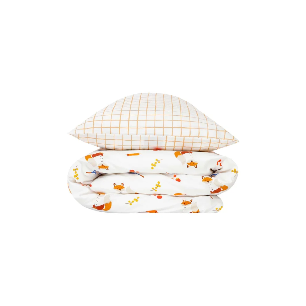 Jera Mini - Baby Duvet Cover & Pillow Case Fox, The Gourmet & Plaid