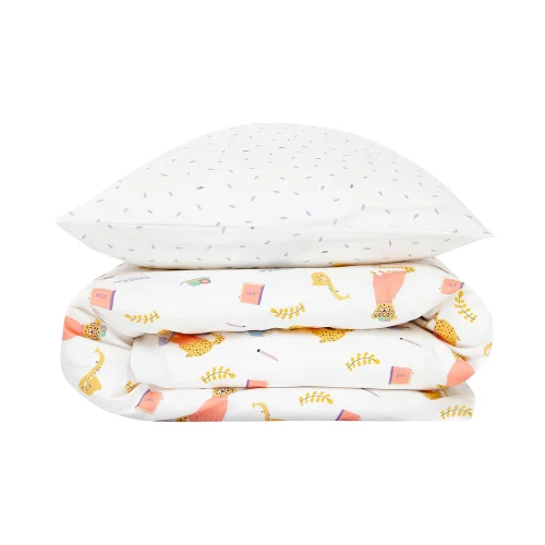 Jera Mini - Kids Duvet Cover & Pillow Case Leopard, The Writer & Rain Drops