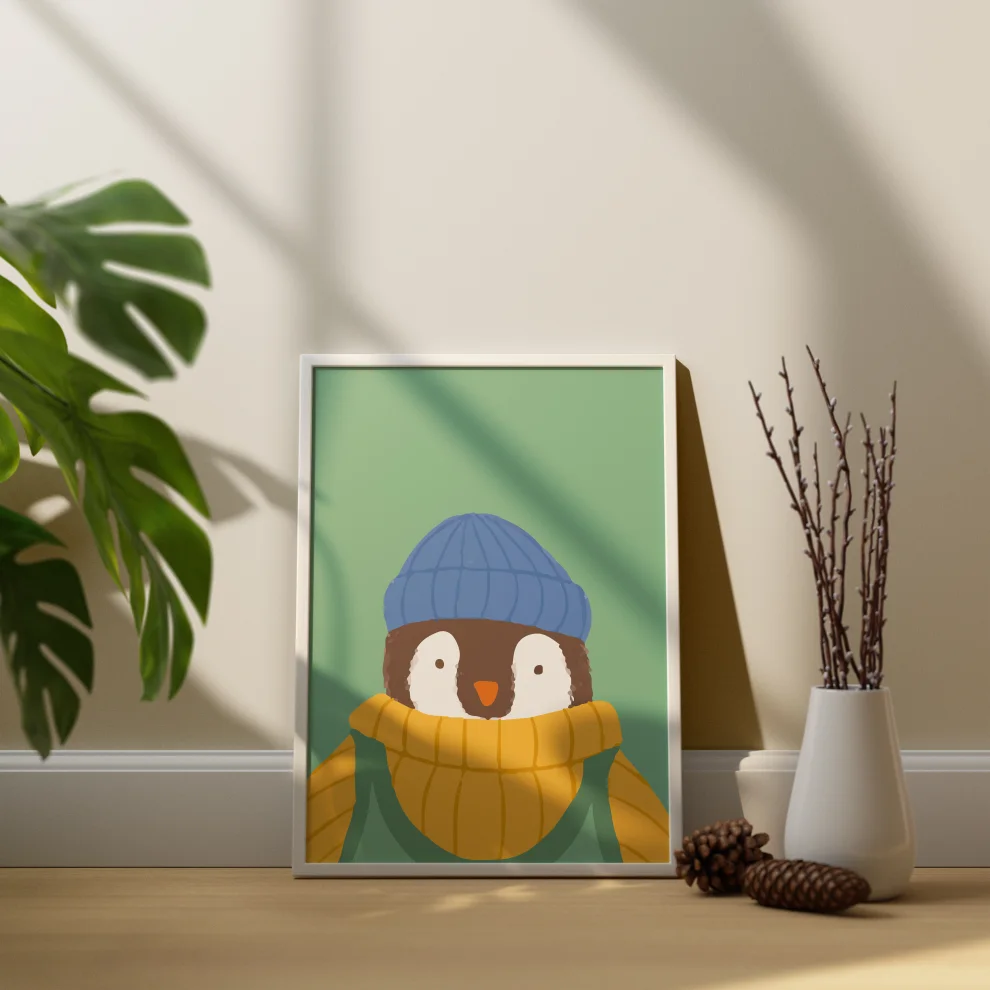 Jera Mini - Penguin's Portrait Framed Art Print