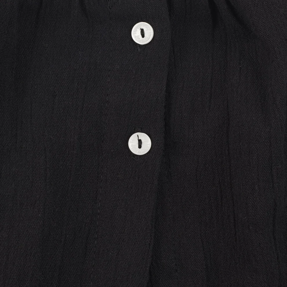 Lally Things - Arkası Düğmeli Şile Bezi Bluz