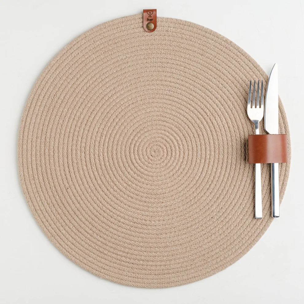 Joyso Rope Placemats ,16 Inch, American Service Milky Brown hipicon