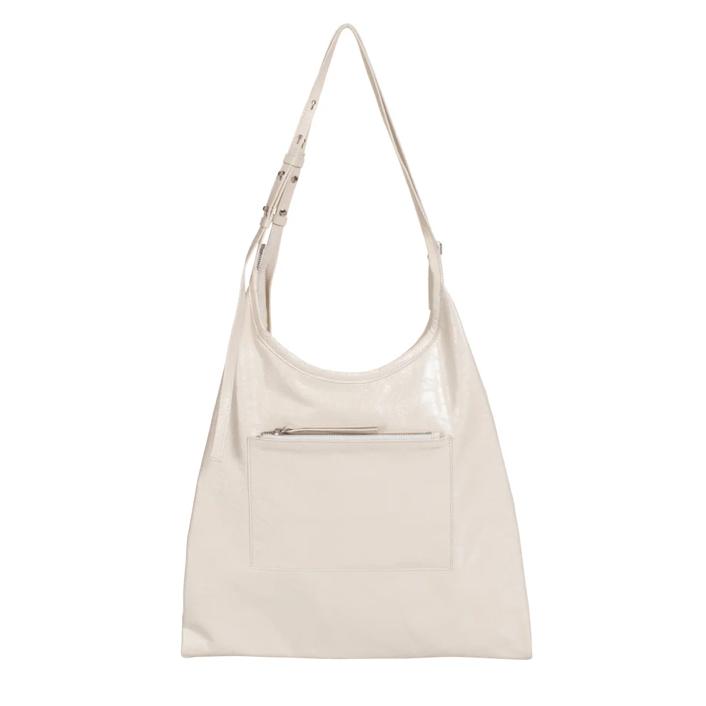 RAA Istanbul - Pinna Ivory & Silver Leather Bag