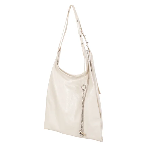 RAA Istanbul - Pinna Ivory & Silver Leather Bag