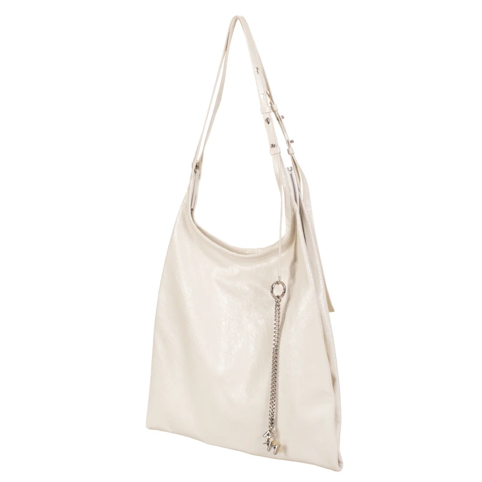 RAA Istanbul - Pinna Ivory & Silver Leather Bag