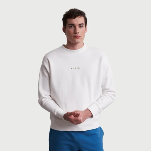 Auric - Nakışlı Basic Sweatshirt