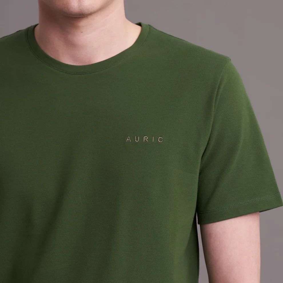 Auric - Embroidered Pique T-shirt