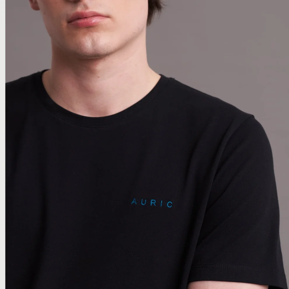 Auric - Embroidered Pique T-shirt