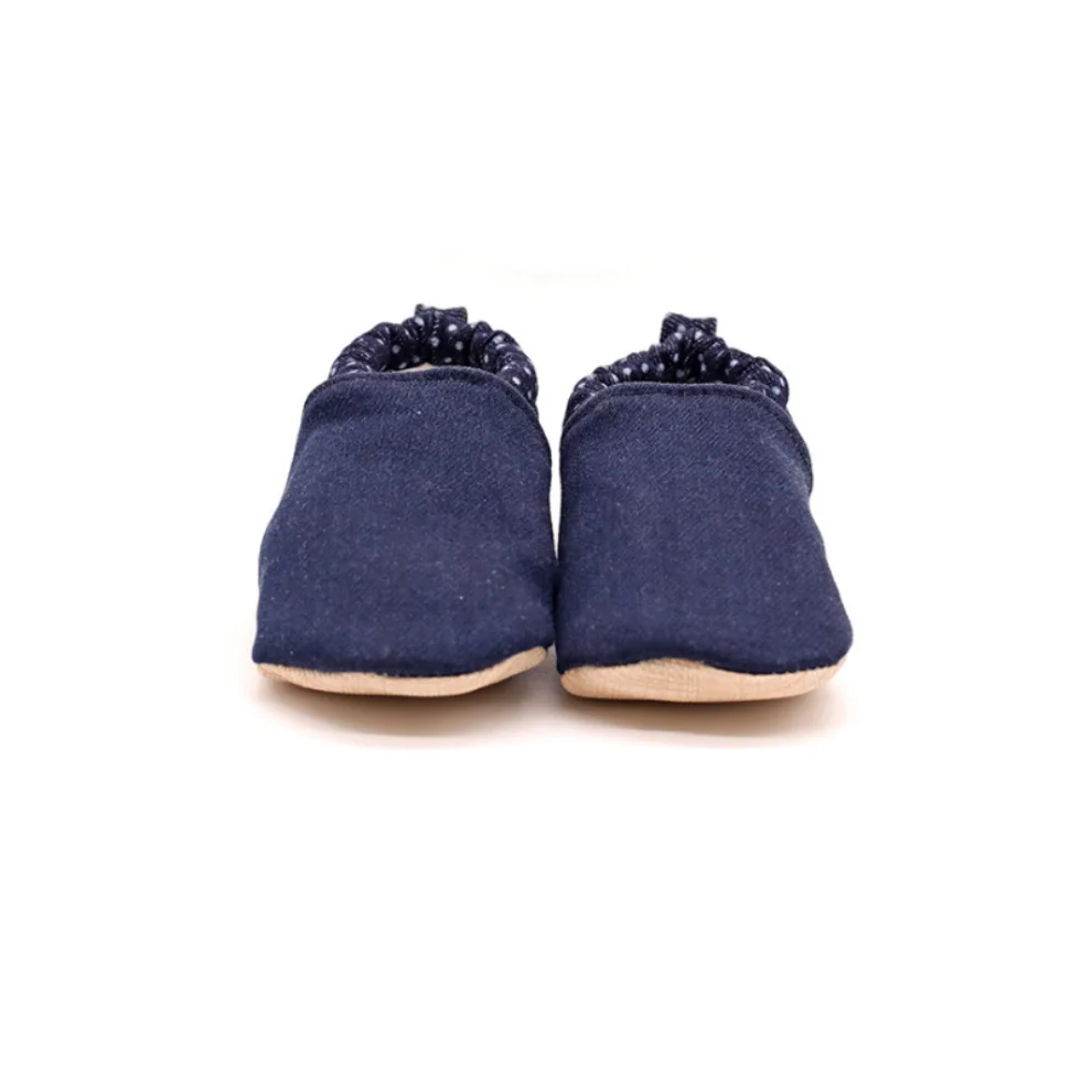 Morgedan - Baby Moccasins Slippers Denim Dots