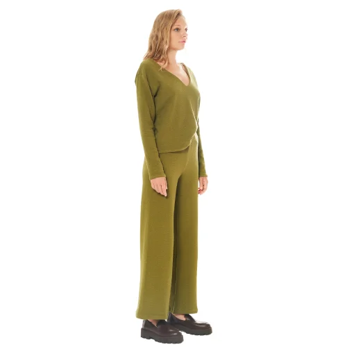 Diza Gabo - Cotton Culotte Pants In Forest Green