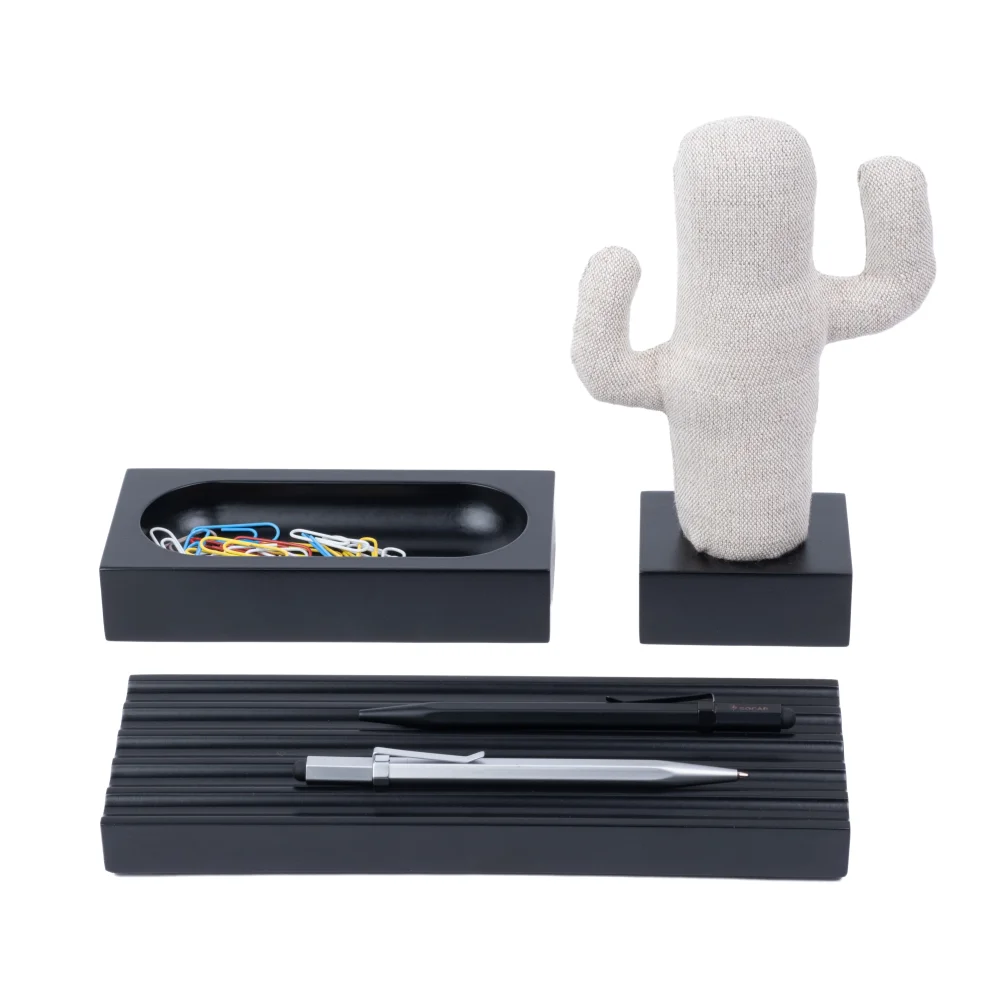 KAYIGO - Woody Black Triple Office Set - Cactus