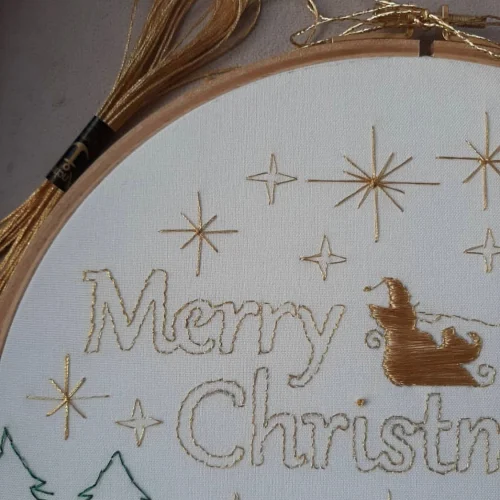 DEAR HOME - Merry Christmas Embroidery Hoop Art