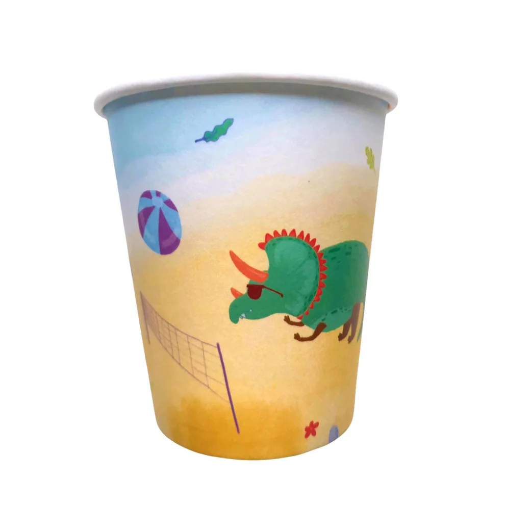 BalinMandalin - Dinosaur Design, Paper Party Cup, 8 In A Package