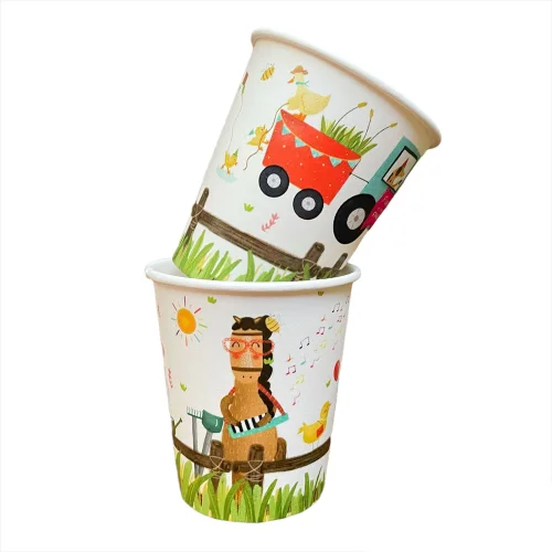 BalinMandalin - Farm Design, Paper Party Cup, 8 In A Package