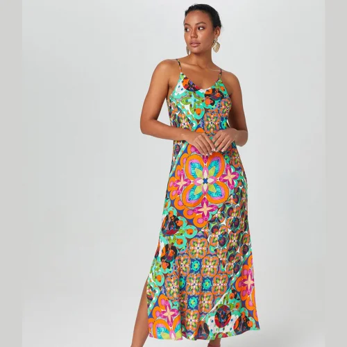 Alleggria - Diana Flower Patterned Hanger Dress