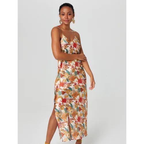 Alleggria - Diana Floral Flower Dress With Flower