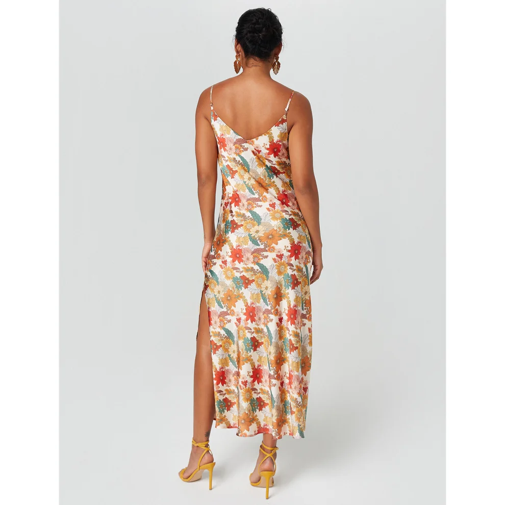 Alleggria - Diana Floral Flower Dress With Flower