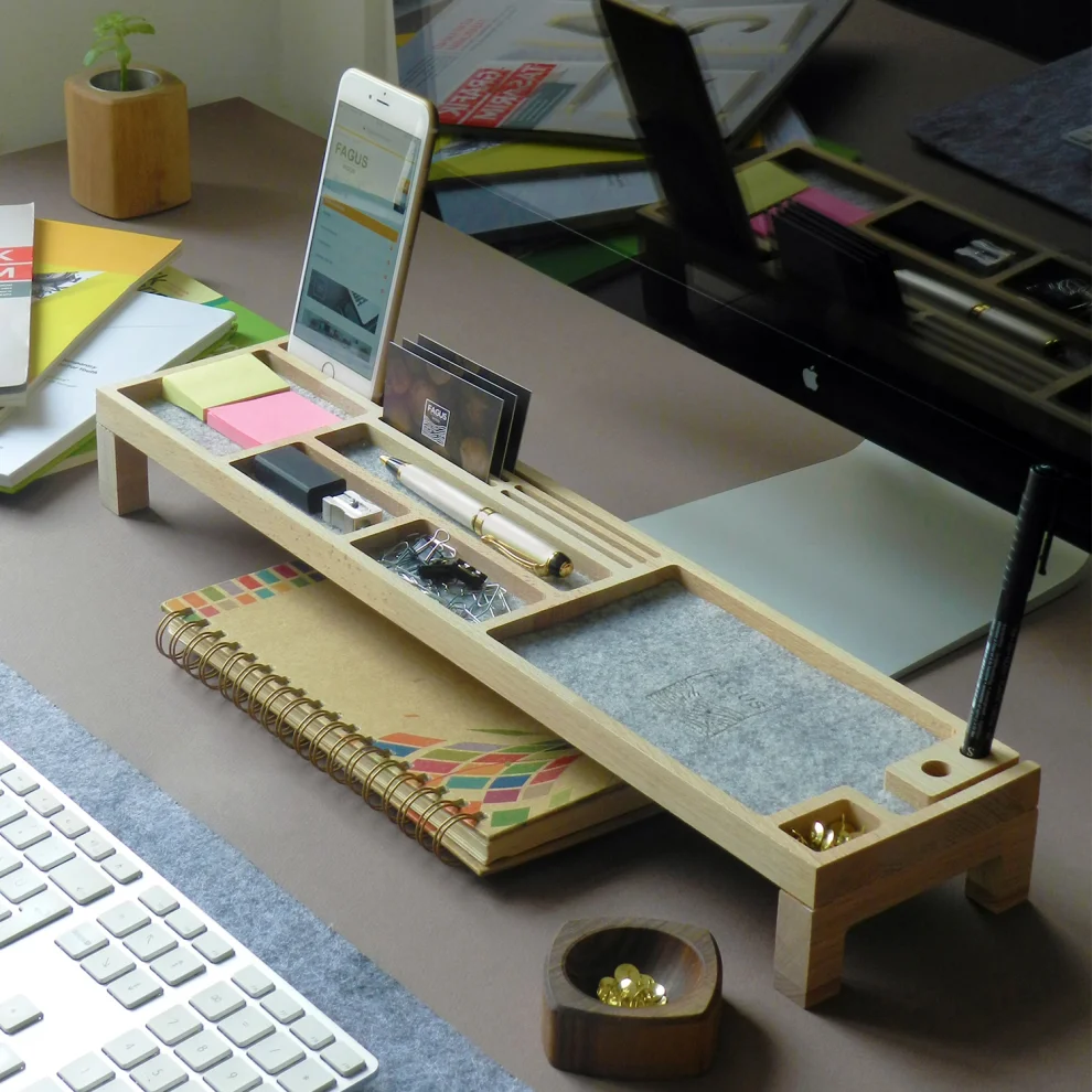 Fagus Wood - Wooden Organizer, Desk Organizer - Sharpy