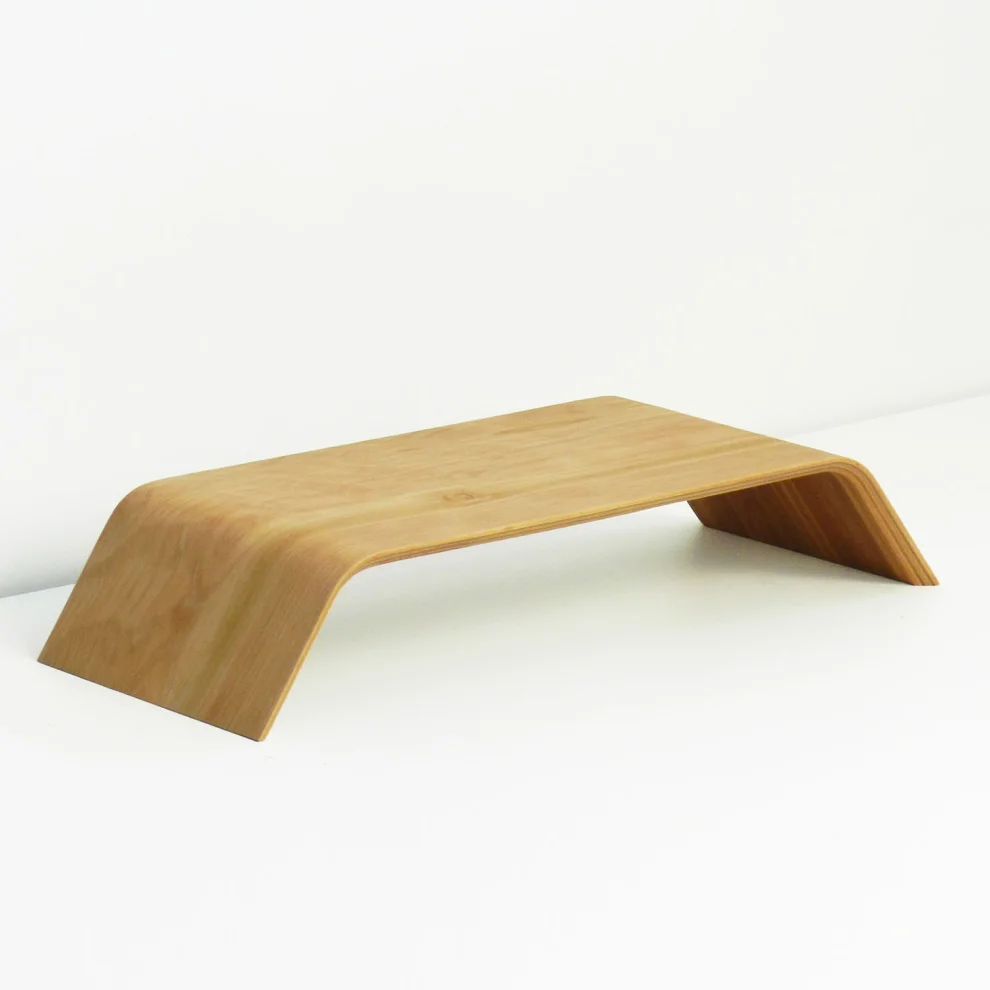 Fagus Wood - Wood Monitor Stand Computer Riser Solid Wood Desk Shelf For Imac And Computer Monitors With