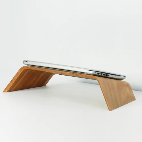 Fagus Wood - Laptop Macbook Wood Stand Computer Holder Office Desk Accessory