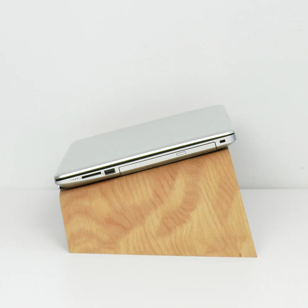 Fagus Wood - Fagus Wood Doğal Ağaç Laptop Masa Standı Ve Yükseltici Notebook Tutucu