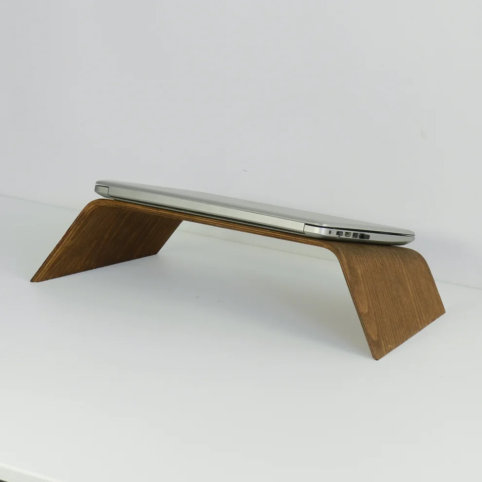 Fagus Wood - Laptop Macbook Wood Stand Computer Holder Office Desk Accessory