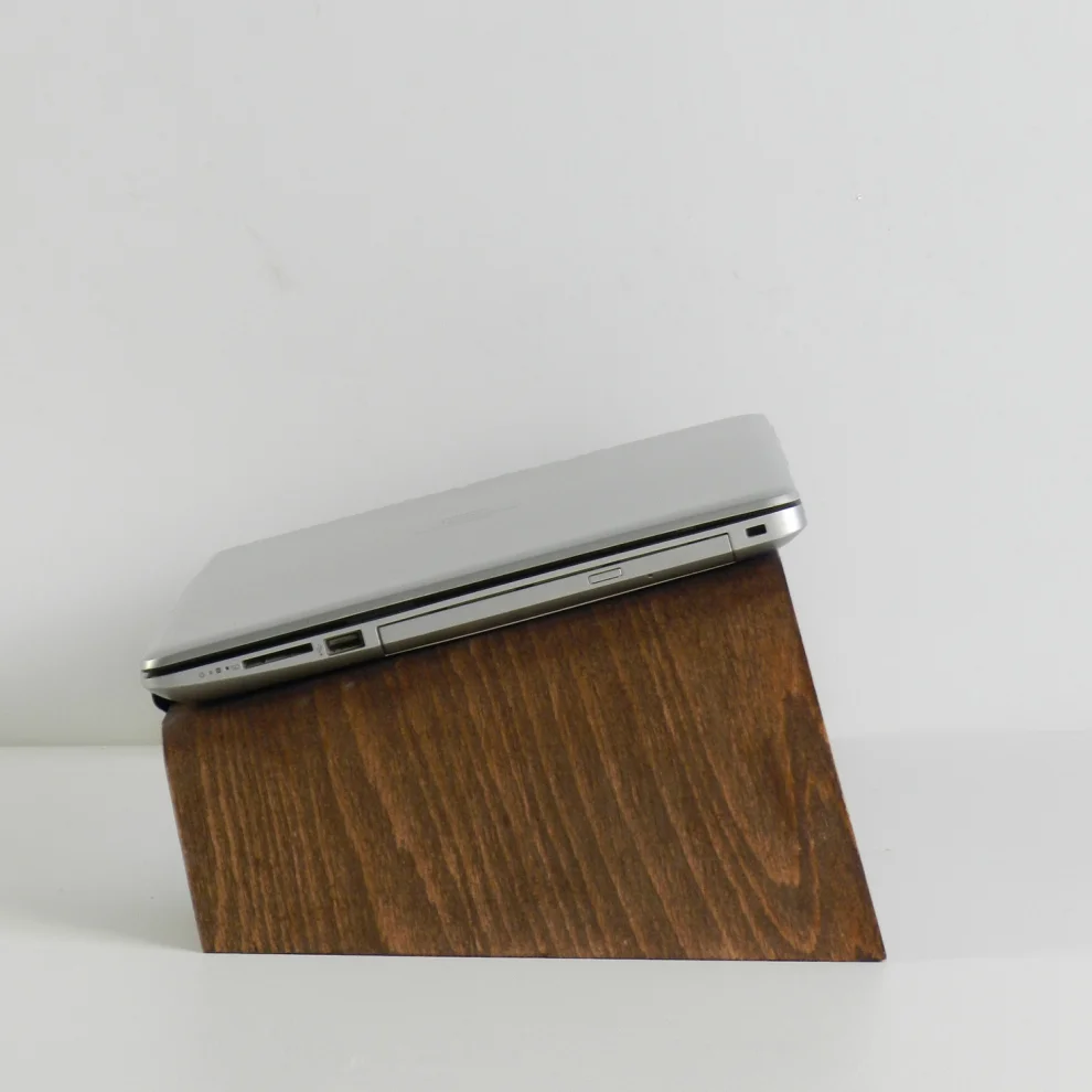 Fagus Wood - Fagus Wood Doğal Ağaç Laptop Masa Standı Ve Yükseltici Notebook Tutucu