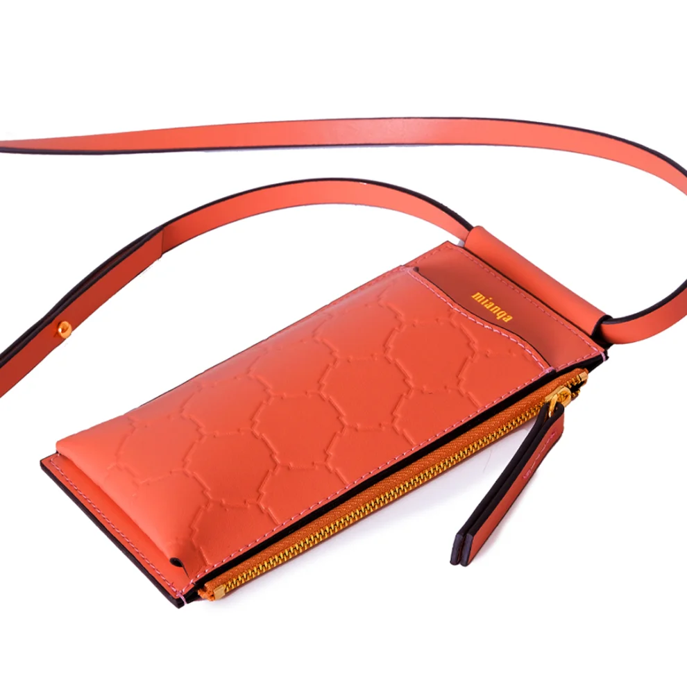 Mianqa - Vegan Apple Leather Phone Bag Tile