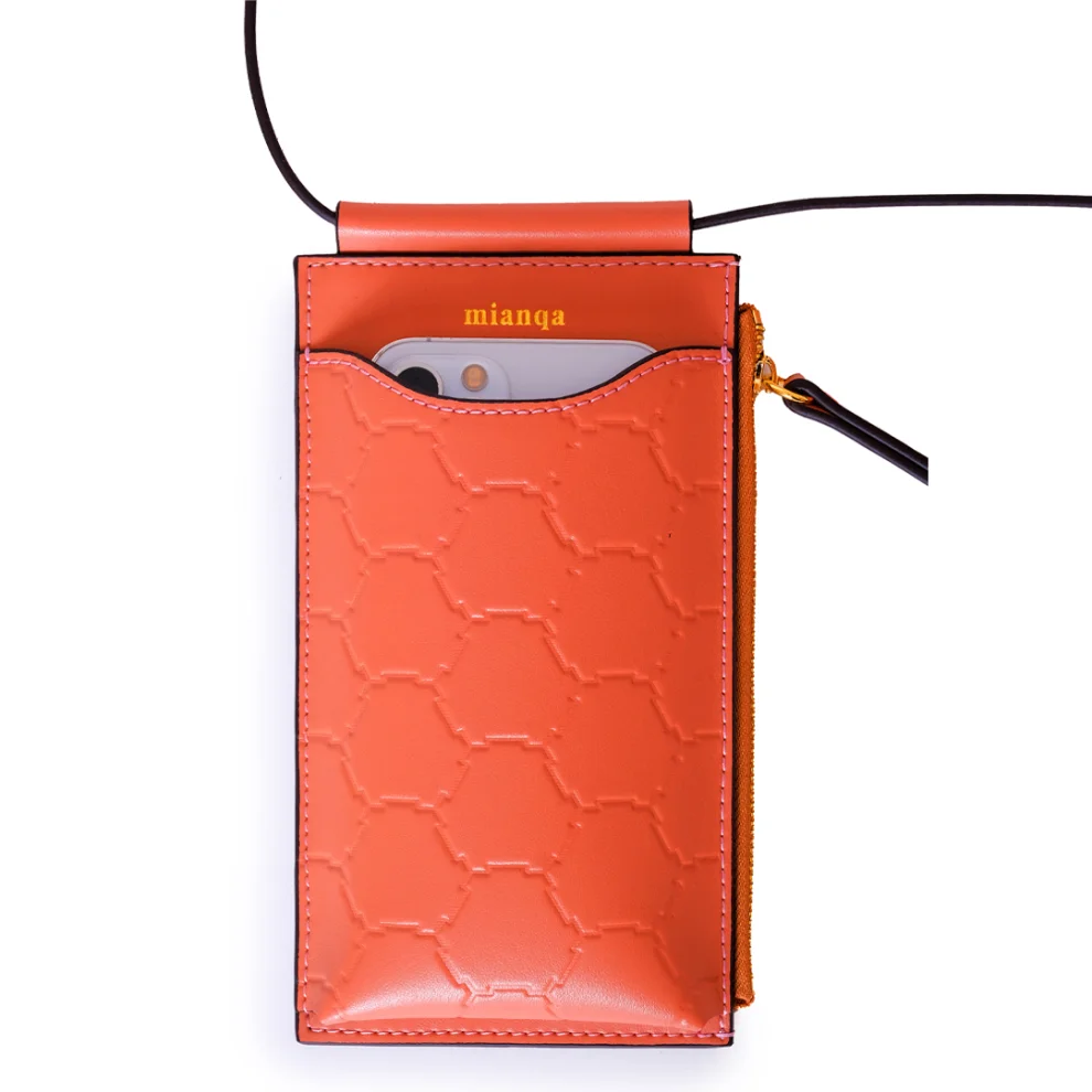 Mianqa - Vegan Apple Leather Phone Bag Tile