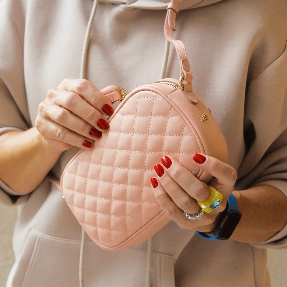 Leather & Paper - Quilted Patterned Suspended Leather Bag