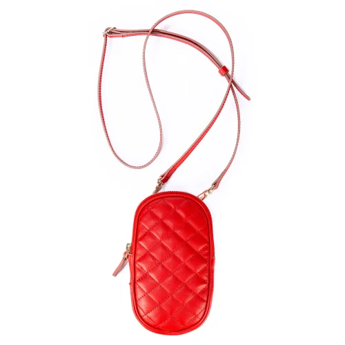 Leather & Paper - Quilted Patterned Suspended Leather Mini Bag