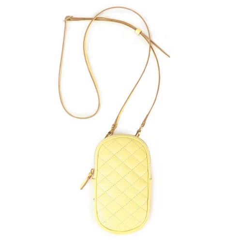 Leather & Paper - Quilted Patterned Suspended Leather Mini Bag