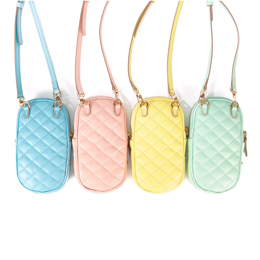 Leather & Paper - Quilted Patterned Suspended Leather Mini Bag