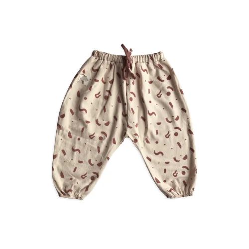 Auntie Me - Biscotti Irregular Shapes Flannel Trousers