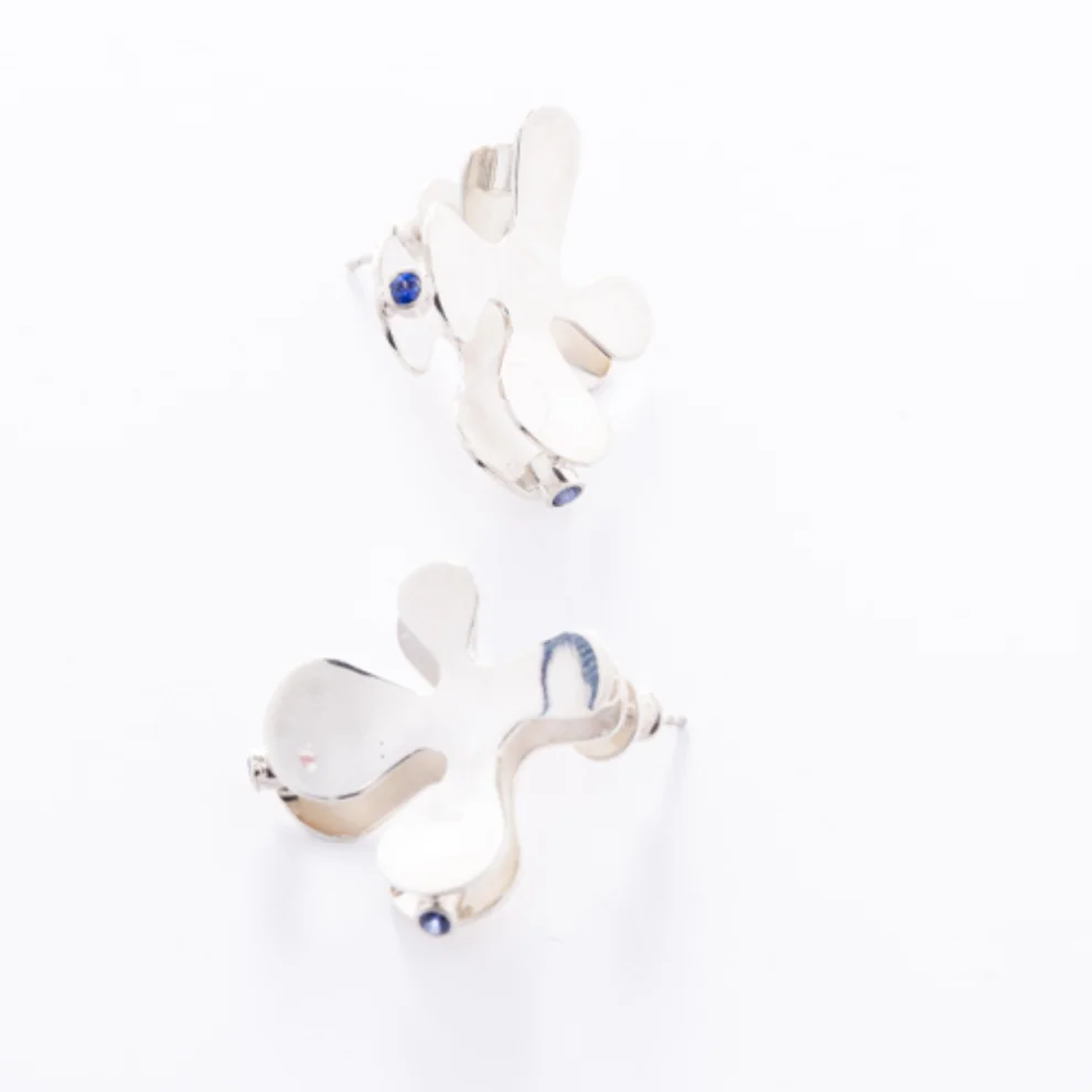 Zoya İstanbul - Aria Concave Sapphire Earrings