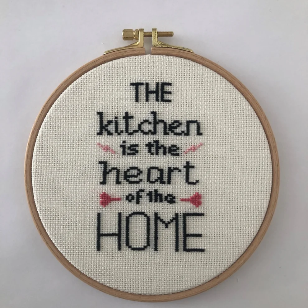 DEAR HOME - Kitchen Home Embroidery Hoop Art