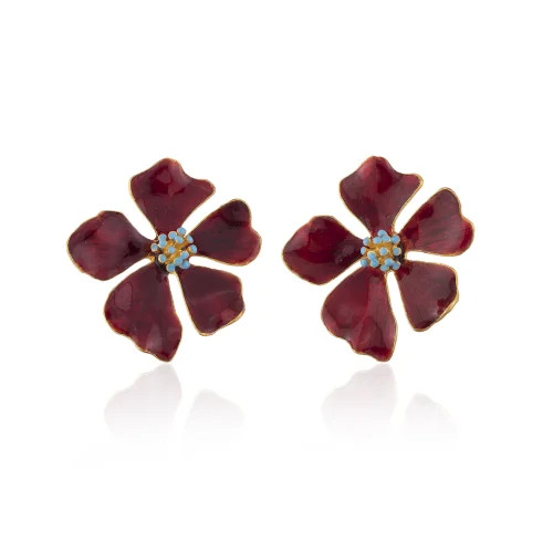 Milou Jewelry - Wild Rose Çiçek Küpe