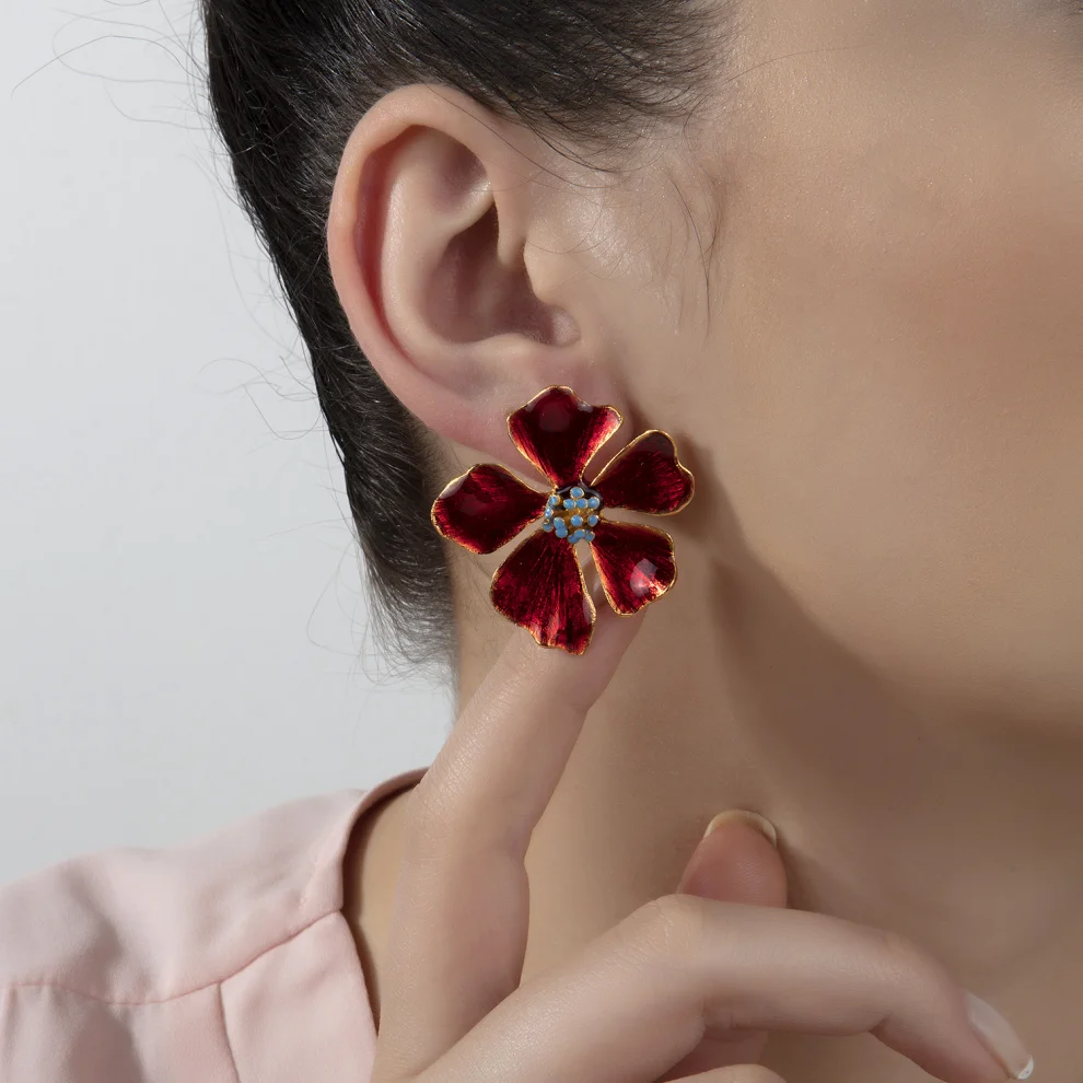 Milou Jewelry - Wild Rose Flower Earrings