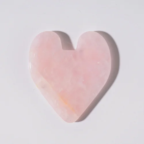 Buba Life - Rose Quartz Gua Sha Massage Tool | Heart Shape