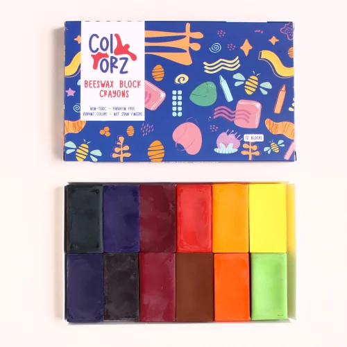 Colorz Doğal Boyalar - Block Beeswax Crayon Set 12 Colors