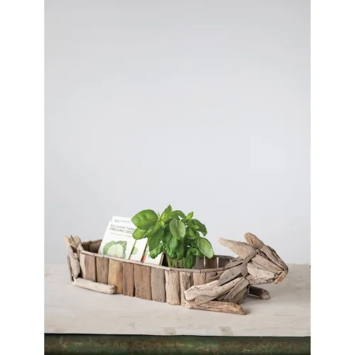Warm Design	 - Driftwood Rabbit Flower Pot
