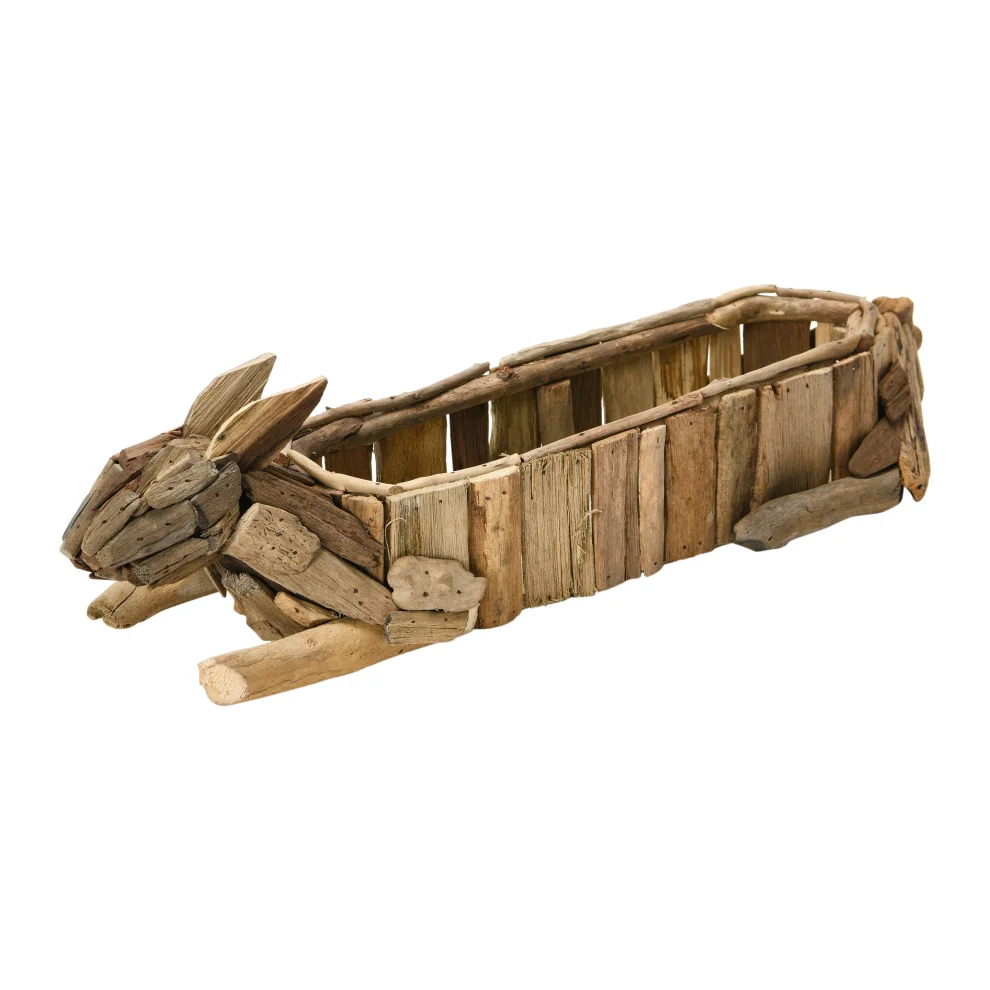 Warm Design	 - Driftwood Rabbit Flower Pot